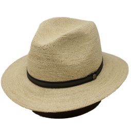 Borsalino Crochet Raffia Traveler Hat