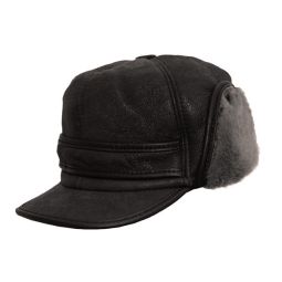 Crown Cap Renfrew Leather Shearling Cap