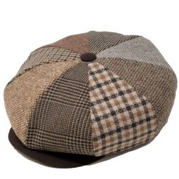 DelMonico 8/4 Patchwork Wool Newsboy Cap by Capas